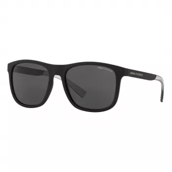 Óculos de sol de homem Armani Exchange AX4049SF 81808 - armação preta mate, lentes cinzentas, 57 mm