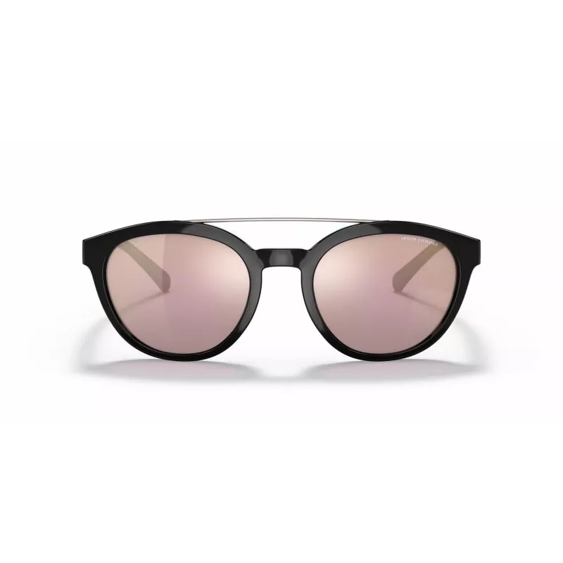 ARMANI EXCHANGE AX4118S81586X Óculos de sol unissexo retangulares preto mate cinzento escuro espelho prateado 54mm