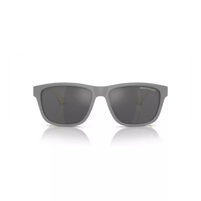 Armani Exchange AX4135S81806G Óculos de sol para homem quadrados preto mate cinzento-escuro espelhado prata 59 mm