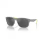 Armani Exchange AX4135S81806G Óculos de sol para homem quadrados preto mate cinzento-escuro espelhado prata 59 mm