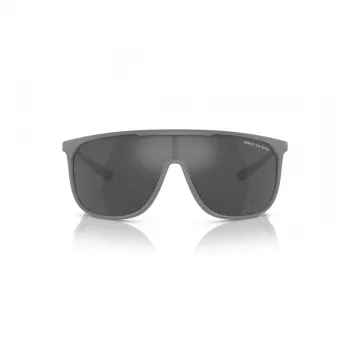 Óculos de sol quadrados de homem Armani Exchange AX4137SU81806 - Armação preta mate, lentes cinzentas escuras