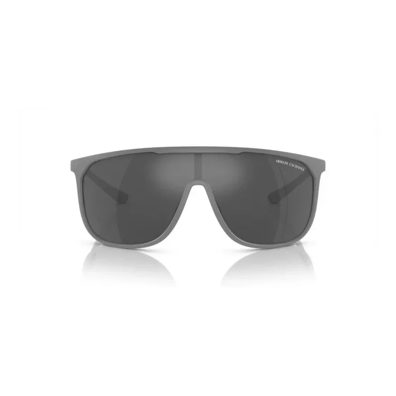 Óculos de sol quadrados de homem Armani Exchange AX4137SU81806 - Armação preta mate, lentes cinzentas escuras