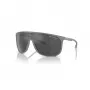 Óculos de sol quadrados de homem Armani Exchange AX4137SU81806 - Armação preta mate, lentes cinzentas escuras