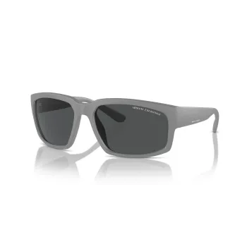Óculos de sol de homem Armani Exchange AX4142SU81808 preto mate cinzento escuro retangulares