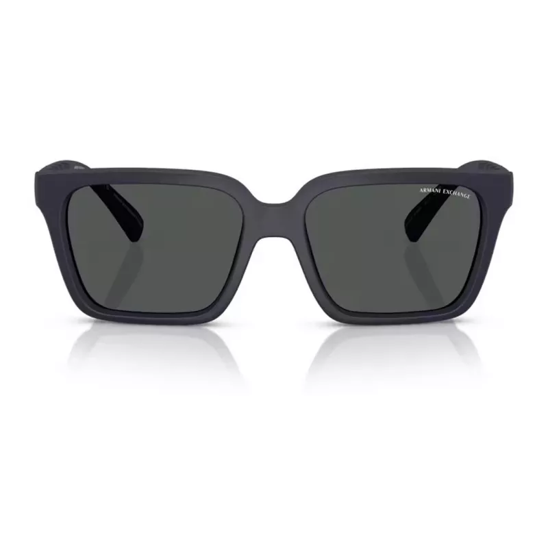 Armani Exchange AX4147S 610587 Óculos de sol para homem - Armação preta mate, lentes cinzento-escuro, 56 mm