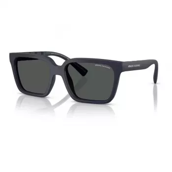 Armani Exchange AX4147S 610587 Óculos de sol para homem - Armação preta mate, lentes cinzento-escuro, 56 mm