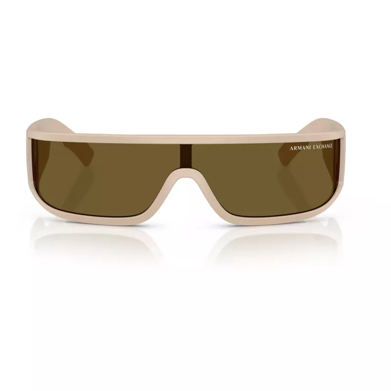 Armani Exchange AX4153SU83617 Óculos de sol unissexo - Armação preta, lentes cinzentas, Shield/Mask, 140 mm de largura da lente