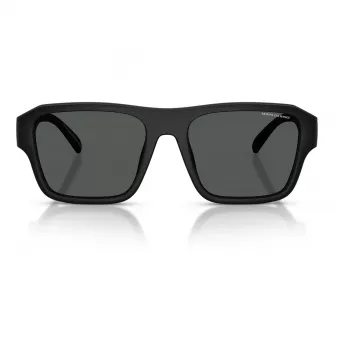 Óculos de sol retangulares de homem Armani Exchange AX4154SU83737 - armação de propionato preta, lentes de policarbonato cinzentas, proteção UV400