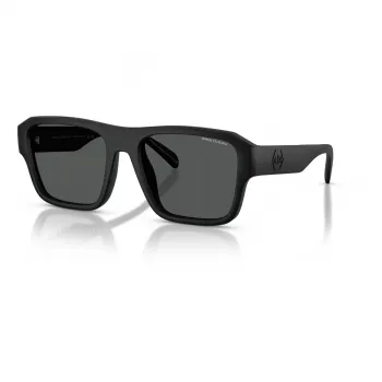 Óculos de sol retangulares de homem Armani Exchange AX4154SU83737 - armação de propionato preta, lentes de policarbonato cinzentas, proteção UV400