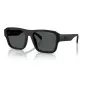 Óculos de sol retangulares de homem Armani Exchange AX4154SU83737 - armação de propionato preta, lentes de policarbonato cinzentas, proteção UV400