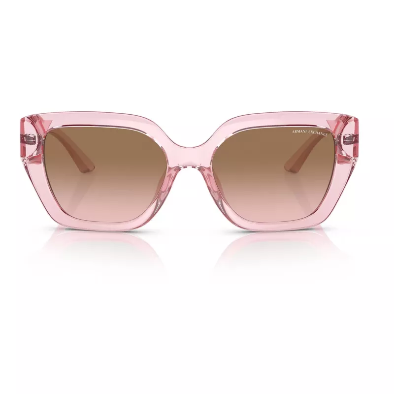 Óculos de sol de mulher Armani Exchange AX4125SU83391 armação cinzento transparente lentes degradê cinzento 54 mm