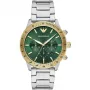 Relógio cronógrafo de quartzo Armani Man AR11454 homem 43mm mostrador preto bracelete de pele