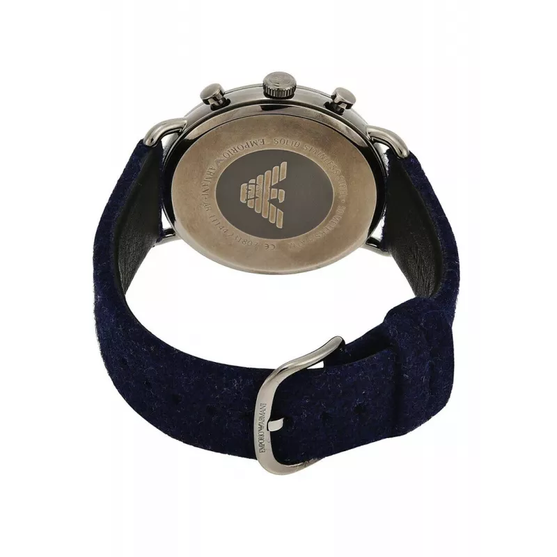 ARMANI Relógio homem AR11144 Cronógrafo Aço inoxidável 43 mm Mostrador azul