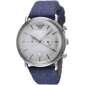 ARMANI Relógio homem AR11144 Cronógrafo Aço inoxidável 43 mm Mostrador azul