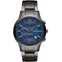 Relógio de pulso cronógrafo de homem Armani AR11215 aço inoxidável 43mm mostrador preto