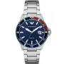 Relógio de homem ARMANI AR11339 42 mm aço inoxidável quartzo cronógrafo mostrador preto bracelete de pele