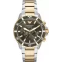 Armani Relógio para homem AR11361 42mm aço inoxidável malha mostrador preto cronógrafo