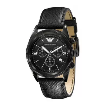 Cronógrafo Armani homem AR5904 41mm mostrador preto aço inoxidável