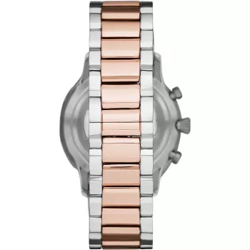 Relógio Armani Luigi homem quartzo AR11209 43mm aço inoxidável mostrador preto