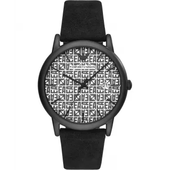 Relógio Armani homem AR11274 43mm mostrador azul pulseira de pele azul