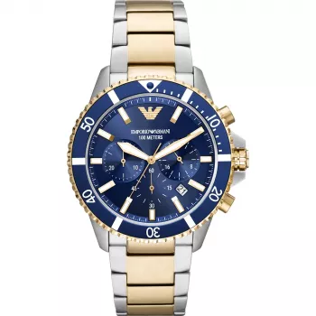 Relógio de Homem ARMANI AR11362 (43mm) - Mostrador Azul, Bracelete em Aço Inoxidável