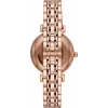 Relógio de mulher ARMANI AR11244 Gianni T-Bar quartzo analógico 32 mm aço inoxidável ouro rosa