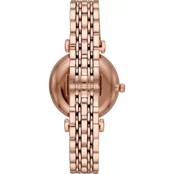 Relógio de mulher ARMANI AR11244 Gianni T-Bar quartzo analógico 32 mm aço inoxidável ouro rosa