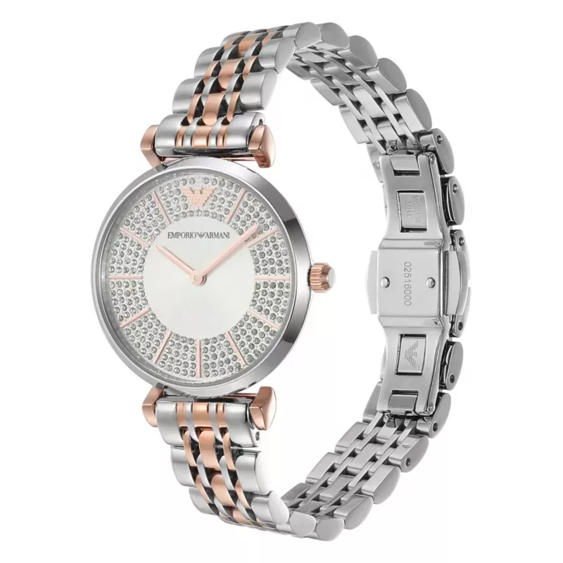 Relógio ARMANI para mulher AR11537 32mm aço inoxidável mostrador prateado