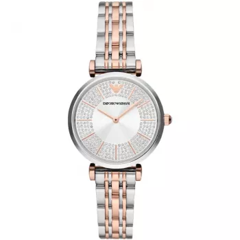 Relógio ARMANI para mulher AR11537 32mm aço inoxidável mostrador prateado