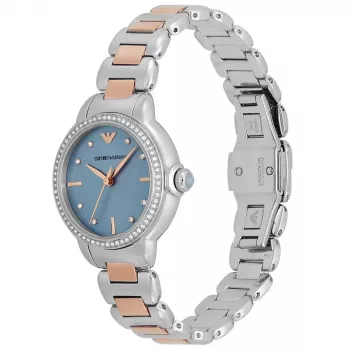 ARMANI Relógio de mulher AR11597 32mm Aço inoxidável Mostrador prateado Bracelete de malha