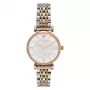 Relógio de mulher ARMANI AR1926 Gianni T-Bar quartzo analógico 32mm malha de aço inoxidável dourado rosa