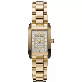 Relógio de mulher ARMANI AR3172 quartzo analógico 20 mm aço inoxidável tom ouro rosa