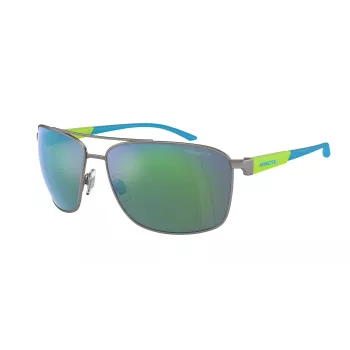 ARNETTE AN3089-745-8N óculos de sol retangulares homem preto mate cinzento escuro 65mm