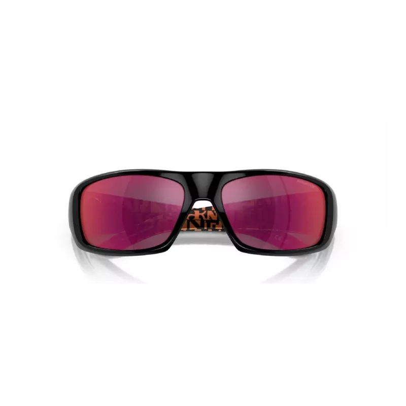 Óculos de sol retangulares polarizados de homem Arnette AN4182-29166Q preto mate cinzento escuro espelhado prateado