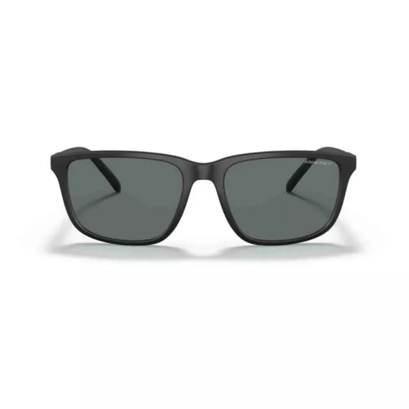 Óculos de sol retangulares Arnette AN4288 275/88, armação cinzenta transparente mate, lentes cinzentas espelhadas, 58-18-145 mm