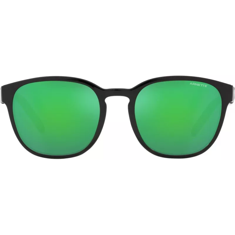 Arnette AN43192871F25 óculos de sol unissexo retangulares, armação preta mate, lentes cinzentas, 53-20-145 mm