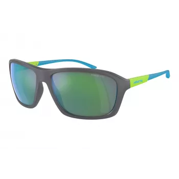 Óculos de sol unissexo ARNETTE AN4329-28538N, retangulares, armação preta mate, lentes cinzentas escuras, 63/17/130 mm