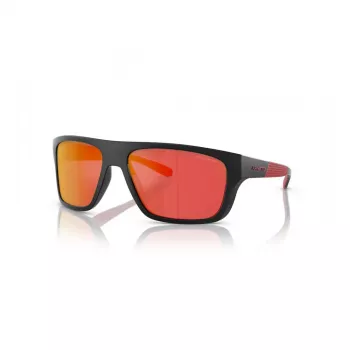 Óculos de sol retangulares ARNETTE AN4330-27536Q preto mate cinzento-escuro prateado espelhado 63 mm