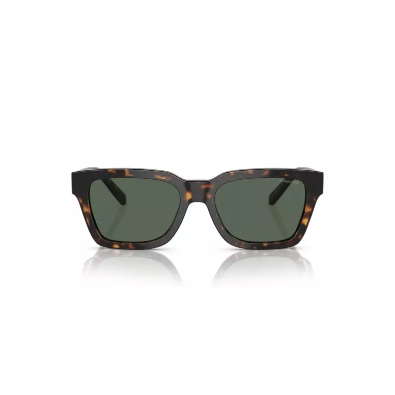 Óculos de sol retangulares de homem ARNETTE AN4334-122271 Armação preta mate, lentes cinzentas espelhadas prateadas 64/18/130 mm