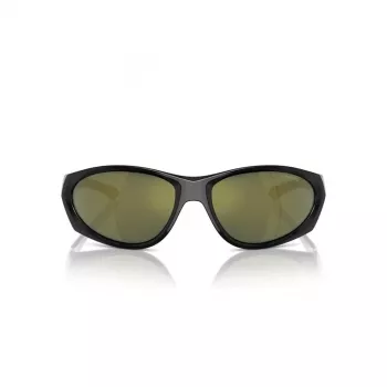 Arnette AN4342-29476R óculos de sol unissexo, armação preta mate, lentes espelhadas cinzento prateado, 62 mm de largura da lente