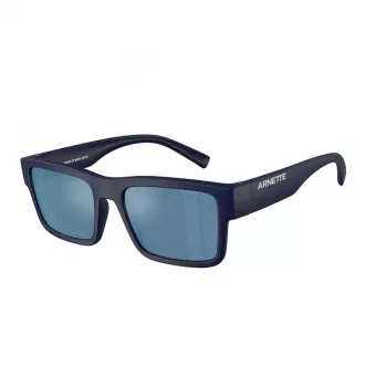 Óculos de sol retangulares polarizados de homem Arnette AN4344-275922, preto mate, 54 mm