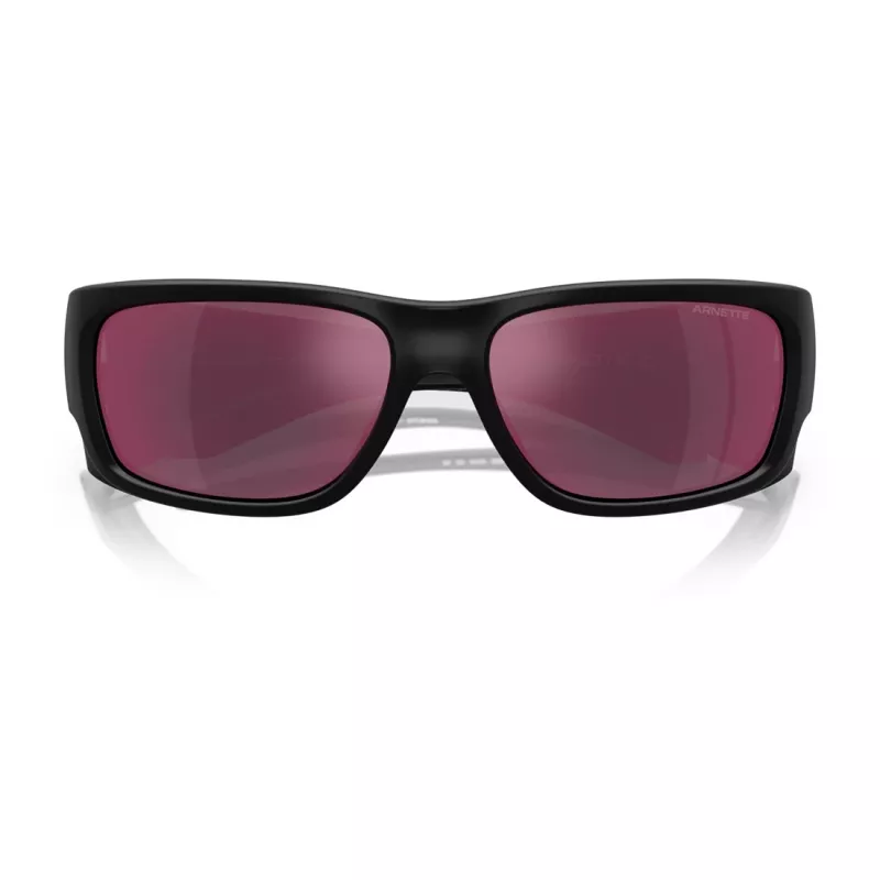 Óculos de sol retangulares de homem Arnette AN4345-29006Q preto mate cinzento-escuro 62mm