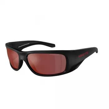 Óculos de sol retangulares de homem Arnette AN4345-29006Q preto mate cinzento-escuro 62mm
