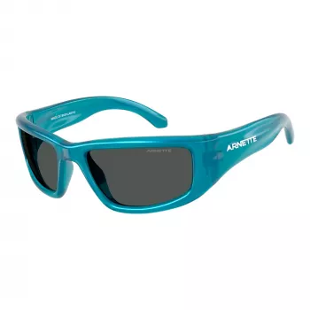 Óculos de sol retangulares de homem ARNETTE AN4358-298687, armação preta mate, lentes cinzentas, 58/19/135 mm