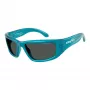Óculos de sol retangulares de homem ARNETTE AN4358-298687, armação preta mate, lentes cinzentas, 58/19/135 mm