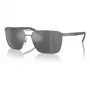 Óculos de sol ARNETTE homem AN3091-7416G, armação preta mate, lentes cinzentas espelhadas prateadas, 61 mm