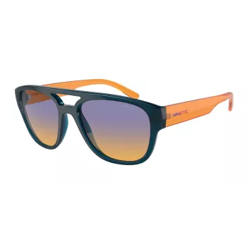ARNETTE Óculos de sol de homem AN4327-29012H retangulares preto mate armação cinzenta lentes polarizadas 56mm