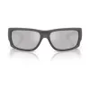 Óculos de sol de homem ARNETTE AN4345-28706G retangulares preto mate armação cinzento espelhado prateado lente 62mm