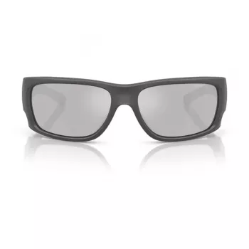 Óculos de sol de homem ARNETTE AN4345-28706G retangulares preto mate armação cinzento espelhado prateado lente 62mm