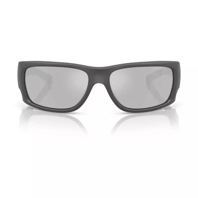 Óculos de sol de homem ARNETTE AN4345-28706G retangulares preto mate armação cinzento espelhado prateado lente 62mm